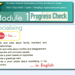 Урок обобщения по теме: "Socialising" (Module 1, Progress check) 